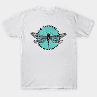 Dragonfly with green background T-Shirt